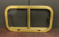 24" x 13" Single Glazed Bright Gold Full Sliding Window